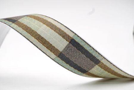 Gedämpftes Grün Fensterrahmen Karomuster Band_AI